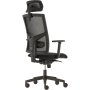 Kancelárska stolička GAME Šéf SYN čierna (Bombay 02) + PDH nastaviteľný + podrúčky P44