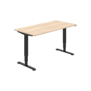 Pracovný stôl RUN, ZO, 3S, 160x64,5-130,5x80 cm, agát/čierna