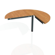 Doplnkový stôl Gate, ľavý, 120x75,5 cm, jelša/kov