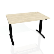 Pracovný stôl Motion, ZO, 2S, 160x70,5-120,5x80 cm, agát/čierna