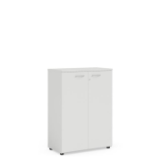 Policová skriňa BASIC, so zámkom, 80x40x111,7cm, biela