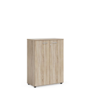 Policová skriňa BASIC, so zámkom, 80x40x111,7cm, dub Somona