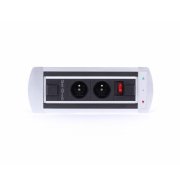 Zásuvkový elektr. otočný panel Vault 011, strieborný