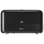 Zásobník na 2 kotúče bezdutinkového toaletného papiera Tork OptiServe, čierny T7