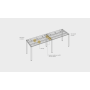 Pracovný stôl Uni k pozdĺ. reťazenie, 120x75,5x160 cm, dub/biela