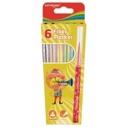 Sada popisovačov KEYROAD Fiber Marker, 6ks mix farieb