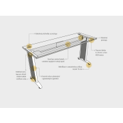 Pracovný stôl Flex, 80x75,5x60 cm, dub/kov