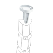 Držiak na uchytenie káblového organizéra pod dosku 7x5x5 cm, biely