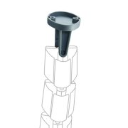 Držiak na uchytenie káblového organizéra pod dosku 7x5x5 cm, sivý