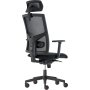 Kancelárska stolička GAME Šéf SYN čierna (Bombay 02) + PDH + podrúčky P44
