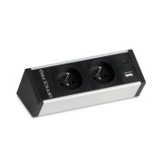 Zásuvkový pevný panel na hranu stola PECZ B 002