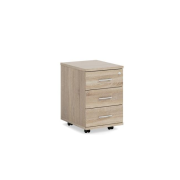 Mobilný kontajner BASIC, 3-zásuvkový so zámkom, 41x61x50cm, dub Sonoma