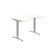 Pracovný stôl Motion Ergo, ZO, 2S, 120x70,5-120,5x90 cm, biela/sivá