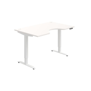 Pracovný stôl Motion Ergo, PO, 2S, 140x70,5-120,5x90 cm, biela/biela