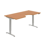 Pracovný stôl Motion Ergo, PO, 2S, 180x70,5-120,5x90 cm, jelša/sivá