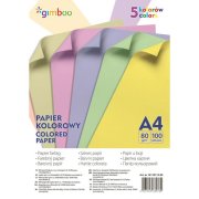 Farebný papier Gimboo A4 100 listov 80g 5 pastelových farieb